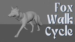 Fox walk cycle 3D Animation┃Jessie Jiye Jang Animation