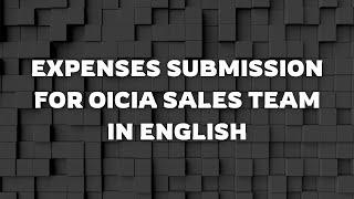Expenses Submission for OICIA Sales Team in English