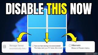 Disable THESE 3 Windows 11 FEATURES NOW!! - FIX Windows SLOW Performance