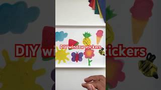 DIY window stickers!!  So easy to brighten up your windows ️#diy #craftideas