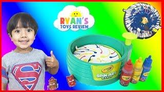 Crayola Spin Art Maker Paint Toy For Kids with Disney Cars Toys