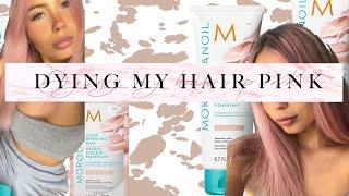 DYING MY HAIR PINK?? w/ Moroccan Oil | Jamie Meyers