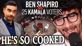 Ben Shapiro Vs. 25 Kamala Harris Voters | Hasanabi Reacts to Jubilee