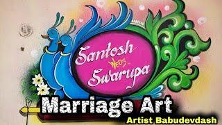 Simple And Easy Marriage Art/Saadi Painting/Acrylic Color #ArtistBabudevdash #54