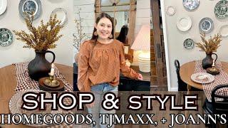 HOMEGOODS + TJMAXX VINTAGE INSPIRED FALL DECOR 2024/FALL DECOR SHOPPING AND HAUL/FALL DECOR STYLING