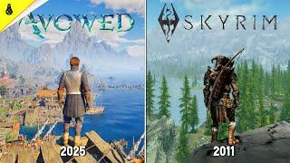 Avowed vs The Elder Scrolls V: Skyrim - Details and Physics Comparison