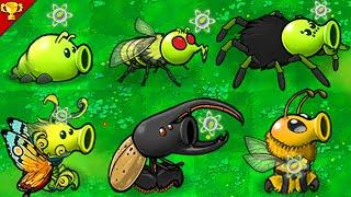 Plants vs Zombies : Insect Peashooter Team Use Plant Food