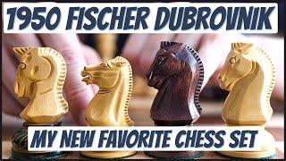 Most Beautiful Chess Set - 1950s' Fischer Dubrovnik - Mahogany Stained and Boxwood  Royal Chess Mall