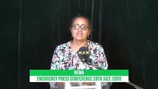 Hon. Wendy Phipps presents at the NEMA Emergency Press Conference - July 28, 2020