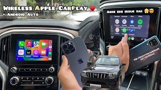 How to connect Wireless Apple CarPlay & Android Auto in Mahindra ScorpioN 2023  Complete Process!