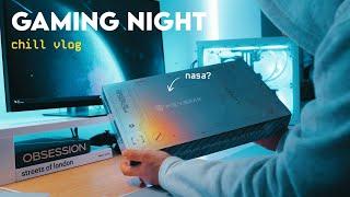 ️ gaming vlog on a rainy night | steam sale, european mall trip, nasa inspired keyboard unboxing