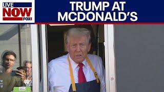 WATCH: Trump mans the fries at McDonalds | LiveNOW from FOX