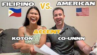 AMERICAN ACCENT VS FILIPINO ACCENT CHALLENGE