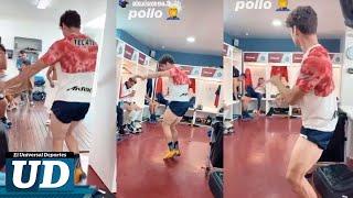 El exótico baile del "Pollo" Briseño en el entrenamiento de Chivas