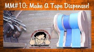 Homemade workshop tape dispenser scroll saw project -Mustache Mike