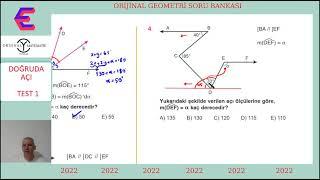 DOĞRUDA AÇI TEST 1 (ORİJİNAL GEOMETRİ 2022)