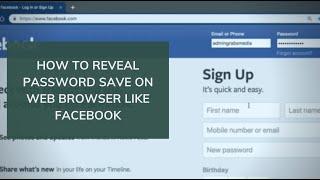 How to Reveal Password in Web Browser Like Facebook