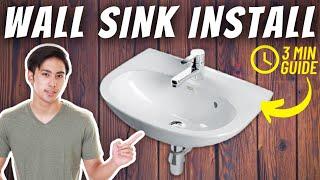 Install A Sink | Wall Mount Sink (3 Minute Guide)