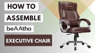 beAAtho High Back Executive Leatherette  Revolving Office Chair Assembly Video.