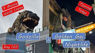 Touring Tokyo, Shinjuku, and Golden Gai Nightlife Area and Godzilla Hotel