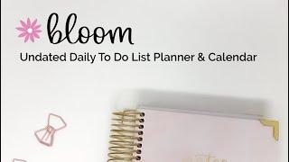 bloom daily planners® Undated Daily To Do List Planner Walkthrough