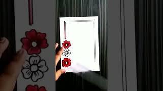 Beautiful flower border #design #projectwork #shorts #shortvideo