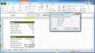 Create scenarios in excel 2010