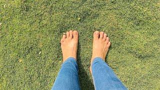Barefoot walking on grass is beneficial for health.Subscribe TheGreenLeafGarden.