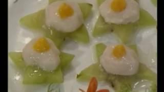 中国美食， 中国美食， 八大菜系 徽菜经典名菜之 雪花猕猴桃
