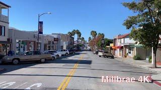 4K Scenic Walk: Millbrae Downtown, Bay Area, California 2020 - 12 mins Treadmill Workout