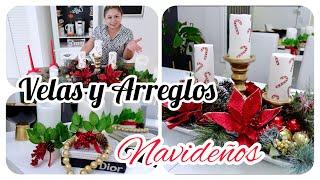 COMO DECORAR TUS VELAS PARA NAVIDAD ️ VELAS NAVIDEÑAS PARA CENTROS DE MESA