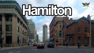 DOWNTOWN HAMILTON ONTARIO CANADA WEST DRIVE FALL 2020 4K