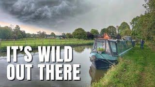 Riding Out A Storm In Our Narrowboat Home! Life On The Shropshire Union Canal Ep 126