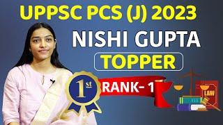 Nishi Gupta Interview- UPPSC PCS J-(Judiciary) (Rank 1)- कैसे बनते हैं टॉपर सीख लीजिए..?