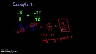 Dividing Fractions (with Negatives)