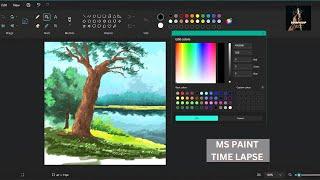 Draw A Simple Landscape Painting Using MS Paint App || Part - 3 || Soumyadip Adak