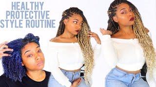 How To Prep Hair for Braids & Protective Styles | Healthy Natural Hair Routine For Growth