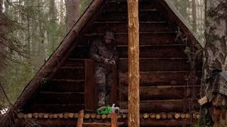 SURVIVE A WINTER SNOWY NIGHT IN A COZY LOG HOUSE. I'M BUILDING A BATHHOUSE. WINTER IS COMING!