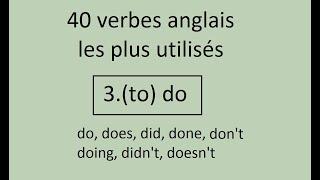 40 verbes anglais les plus utilisés - 3. (to) do - faire