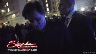 actors James Marsden and Jim Carrey signing autographs meet fans at sonic 3 London Photo CALL