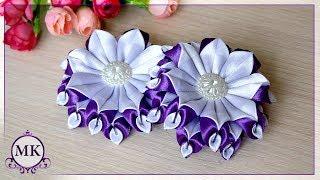 Зажимы для волос. Новый лепесток. Канзаши. МК. / DIY. Flowers. Kanzashi. HairClips.