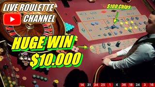  LIVE ROULETTE | Watch Biggest Win 10.000 In Las Vegas Casino  $100 Chips Inside  2024-07-30