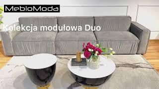 Sofa modułowa Duo S nowoczesnym stylu, z marszczeniami