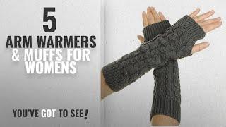 Top 10 Arm Warmers & Muffs For Womens [2018]: Zelta Women's Knitted Arm Warmers Long Fingerless