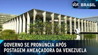 Governo se diz surpreso com tom ofensivo da Venezuela em postagem | SBT Brasil (01/11/24)