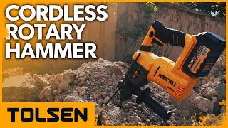 TOLSEN 20V Cordless SDS-PLUS Rotary Hammer Drill with Brushless Motor