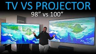 98" TV vs 100" Projector - The Results Will Surprise You!