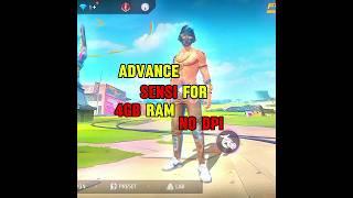 Advance Sensi for 4gb Ram || 4gb Ram Sensitivity