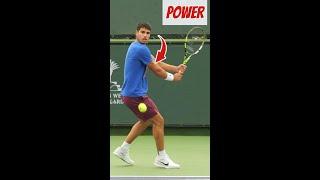 tennis power drills for backhand, forehand & serve - resistance band training #carlosalcaraz