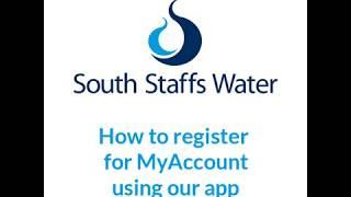 Register for MyAccount on the South Staffs Water app